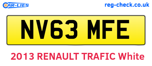 NV63MFE are the vehicle registration plates.