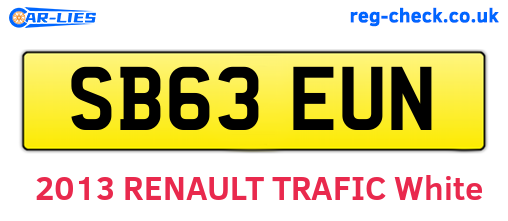 SB63EUN are the vehicle registration plates.