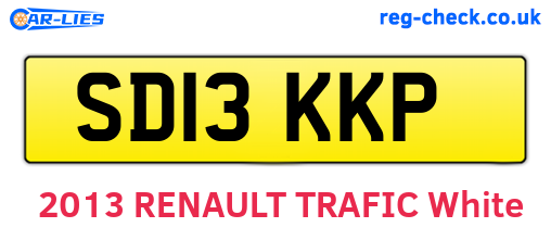 SD13KKP are the vehicle registration plates.