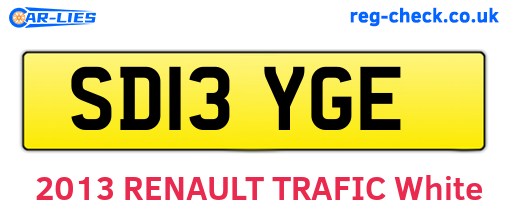 SD13YGE are the vehicle registration plates.