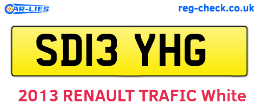 SD13YHG are the vehicle registration plates.