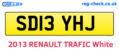 SD13YHJ are the vehicle registration plates.