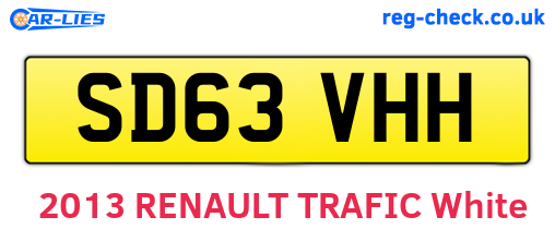 SD63VHH are the vehicle registration plates.
