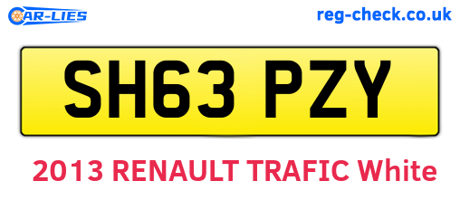 SH63PZY are the vehicle registration plates.