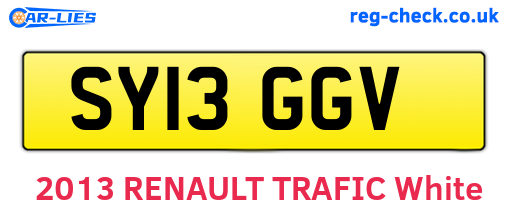SY13GGV are the vehicle registration plates.