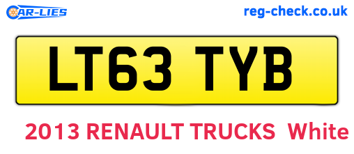 LT63TYB are the vehicle registration plates.