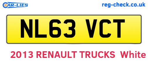 NL63VCT are the vehicle registration plates.