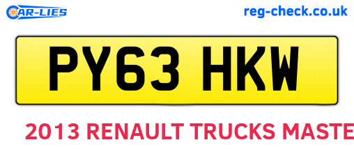 PY63HKW are the vehicle registration plates.