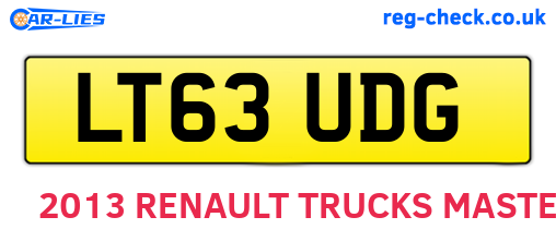 LT63UDG are the vehicle registration plates.