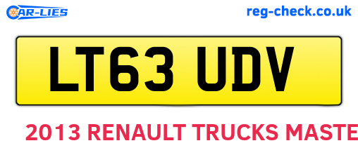 LT63UDV are the vehicle registration plates.