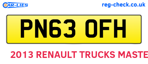 PN63OFH are the vehicle registration plates.