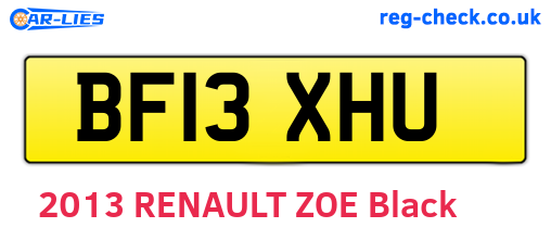 BF13XHU are the vehicle registration plates.