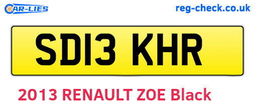 SD13KHR are the vehicle registration plates.