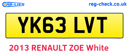 YK63LVT are the vehicle registration plates.