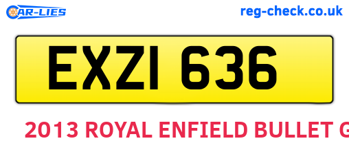 EXZ1636 are the vehicle registration plates.