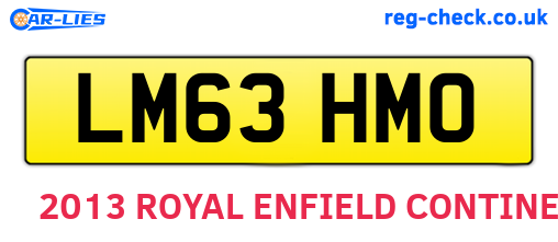 LM63HMO are the vehicle registration plates.