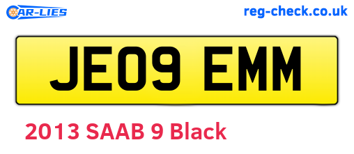 JE09EMM are the vehicle registration plates.
