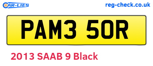 PAM350R are the vehicle registration plates.