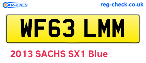 WF63LMM are the vehicle registration plates.