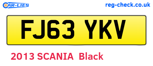 FJ63YKV are the vehicle registration plates.