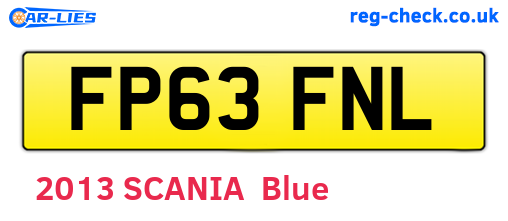 FP63FNL are the vehicle registration plates.