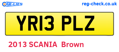YR13PLZ are the vehicle registration plates.
