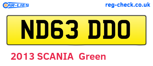 ND63DDO are the vehicle registration plates.