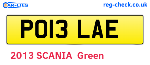 PO13LAE are the vehicle registration plates.