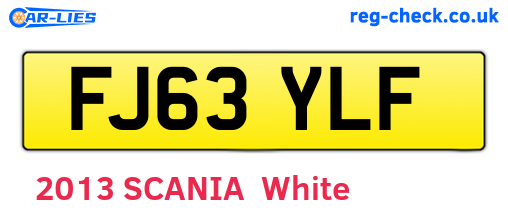 FJ63YLF are the vehicle registration plates.
