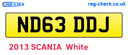 ND63DDJ are the vehicle registration plates.