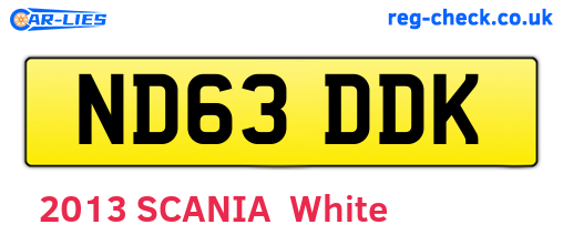 ND63DDK are the vehicle registration plates.