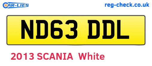 ND63DDL are the vehicle registration plates.
