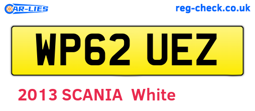 WP62UEZ are the vehicle registration plates.