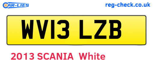 WV13LZB are the vehicle registration plates.