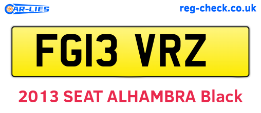 FG13VRZ are the vehicle registration plates.
