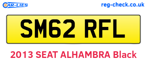SM62RFL are the vehicle registration plates.