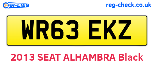WR63EKZ are the vehicle registration plates.