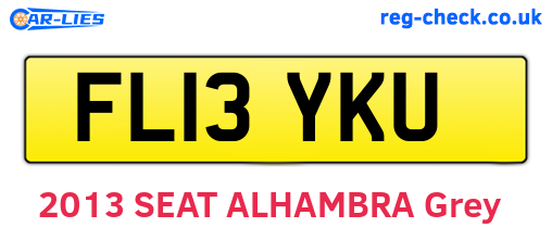 FL13YKU are the vehicle registration plates.