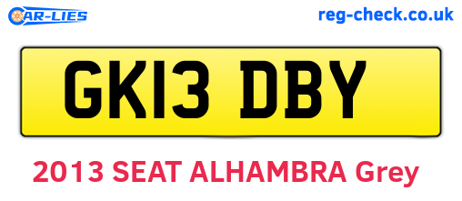 GK13DBY are the vehicle registration plates.