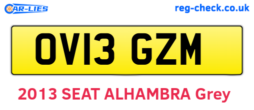 OV13GZM are the vehicle registration plates.