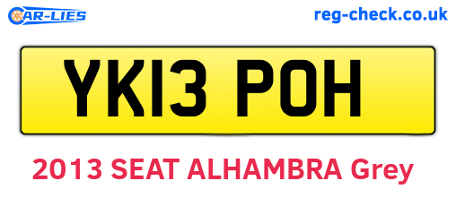 YK13POH are the vehicle registration plates.
