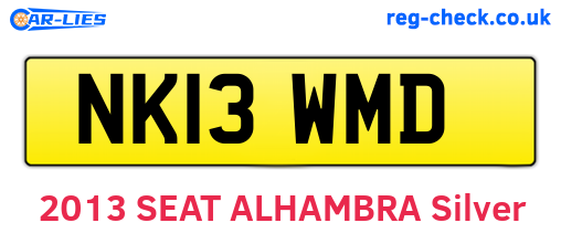 NK13WMD are the vehicle registration plates.