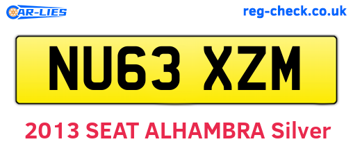 NU63XZM are the vehicle registration plates.