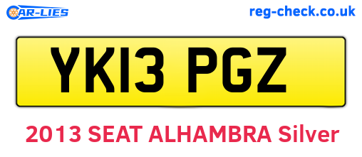 YK13PGZ are the vehicle registration plates.