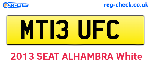 MT13UFC are the vehicle registration plates.