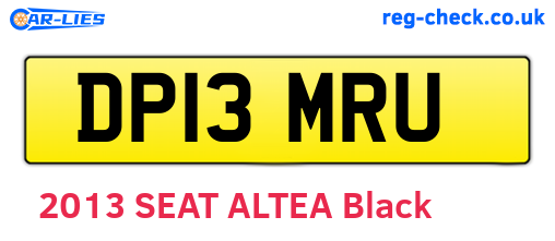 DP13MRU are the vehicle registration plates.