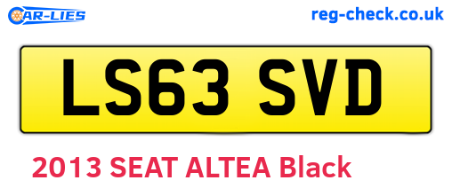LS63SVD are the vehicle registration plates.