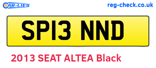 SP13NND are the vehicle registration plates.