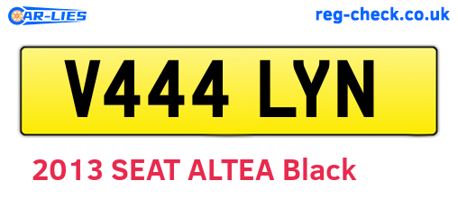 V444LYN are the vehicle registration plates.