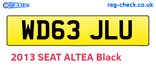 WD63JLU are the vehicle registration plates.